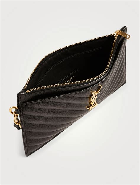 ysl black clutch nordstrom